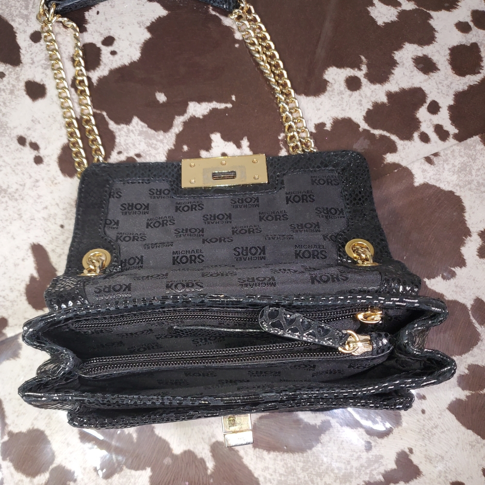 Michael Kors Sloan python-embossed chain crossbod… - image 9